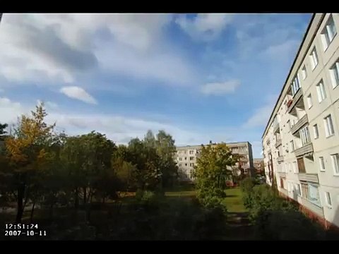 10 hours time-lapse with clouds and rain