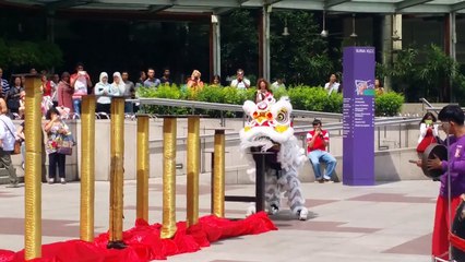 CNY 2015 ~ Acrobatic Lion Dance (Múa Lân) by Kwong Ngai @ Suria KLCC