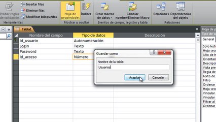 Tutorial crear login usuarios, contraseña en Access 2007 - 2010  - Español