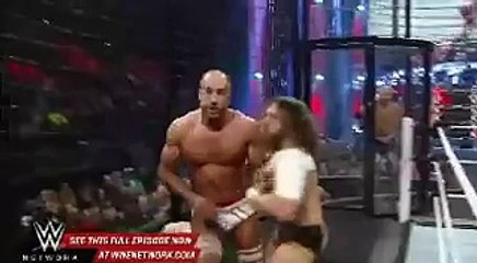 WWE Network Daniel Bryan and Cesaro feel the brutality of the Elimination Chamber