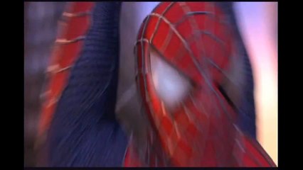Spiderman swinging scene