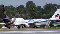 Thai Airways Boeing 737-400 landings / takeoffs Koh Samui Airport 737-400