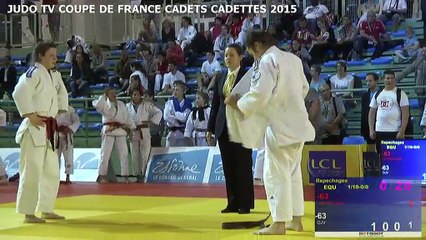 Chpt de France par équipes cadets/cadettes 2015 - Tapis 3 (REPLAY)