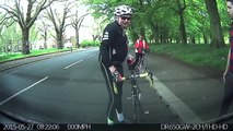 Biker vs Parked Car - violent crash