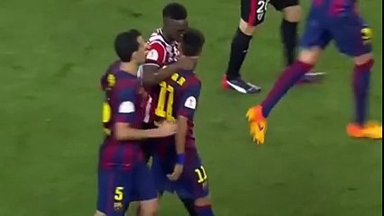 Neymar's Rainbow Flick That Made Athletic Bilabo's Players Angry