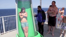 This Thunder Waterslide On This Cruise Ship Is Really Cool – This is the fastest, steepest, scariest water slide on any cruise ship in the world!!
