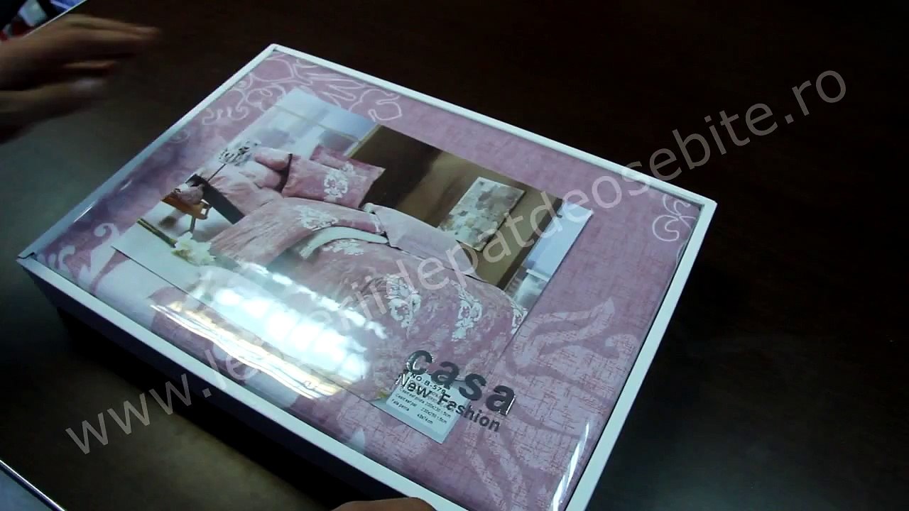 Lenjerii de pat roz din bumbac 100%