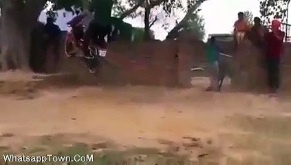 Bike Hanging On Tree Only in India Funny