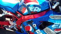 zx9 kawasaki  allthingschrome pepsi bike 240  tirck out wil kick  coke at the bike show