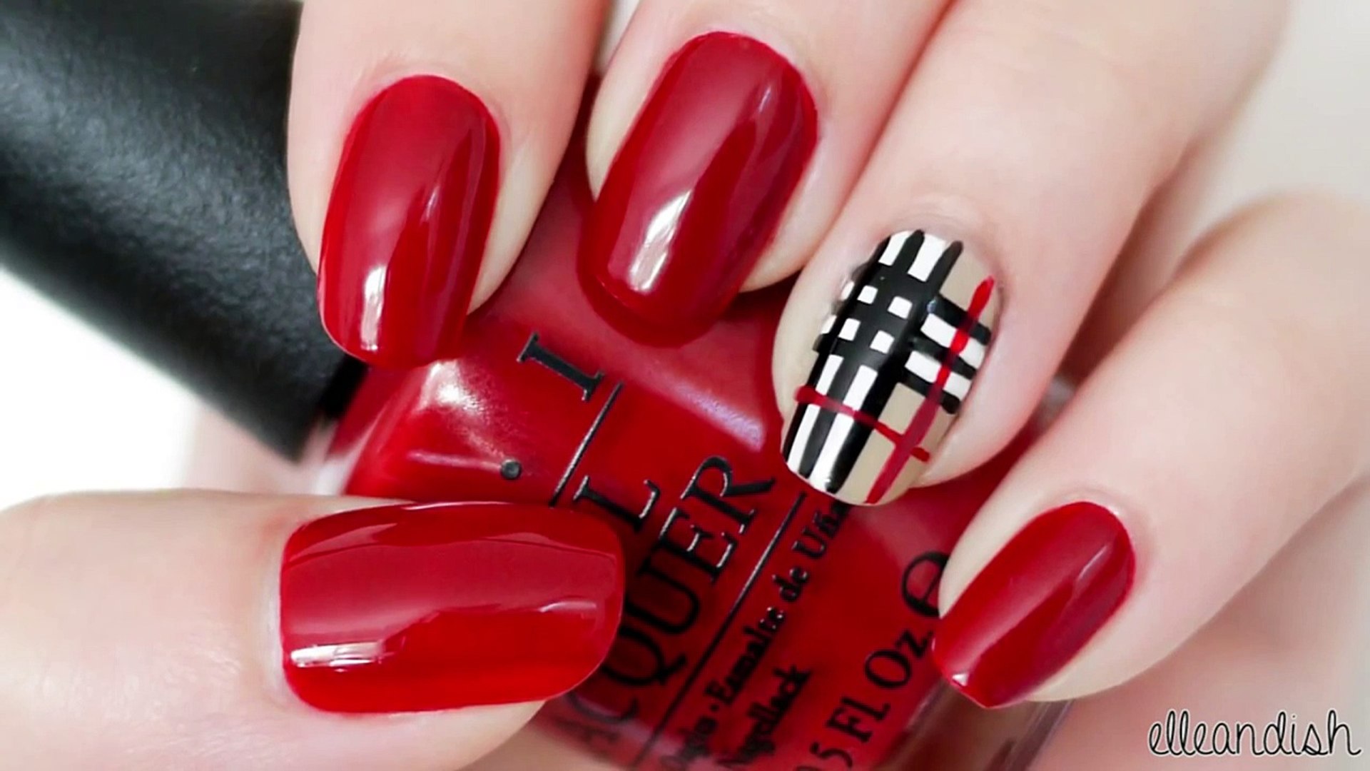 Burberry Plaid Inspired Nails
