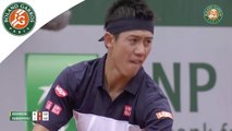 Temps forts K. Nishikori - T. Gabashvili Roland-Garros 2015 / 8e de finale