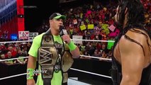 John Cena confronts Roman Reigns- Raw, July 14, 2014