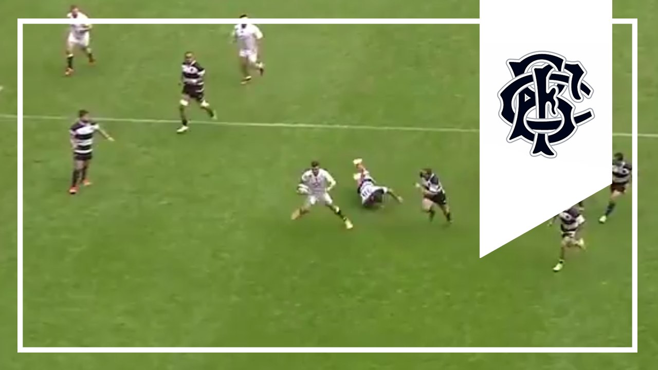 Henry Slade try for England - England v Barbarians