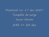 Tempête de neige Montreal Snow Storm Dec 16-17, 2007