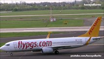Pegasus Airlines Boeing 738-82R landing at Düsseldorf Airport (DUS) from Istanbul (SAW)