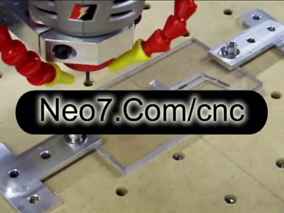 Homemade DIY CNC Router - Neo7CNC.com - Cutting a "T"