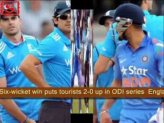 England v India: Six-wicket win puts tourists 2-0 up in ODI series