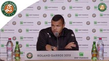 Press conference Jo-Wilfried Tsonga 2015 French Open / 4th Round