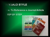 Journal Article Reference - Victoria University Harvard Style