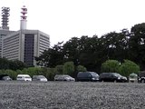 President Obama's motorcade approaching Imperial Palace Tokyo Japan