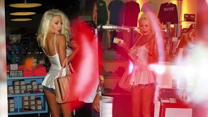 Courtney Stodden Wears Sky-High Heels to Shop at a Kid's Store - Splash News