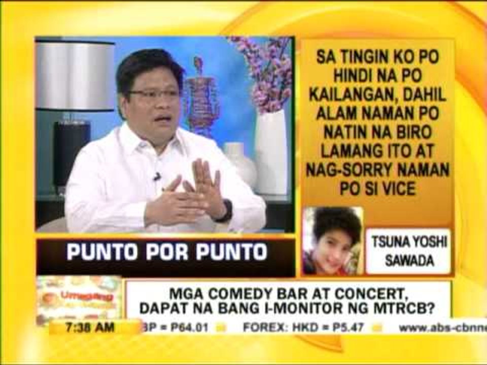 Punto por Punto: Mga comedy bar at concert, dapat na bang i-monitor ng MTRCB?