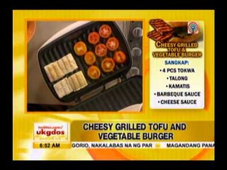 Healthy baon recipe: Cheesy Grilled Tofu and Vegetable Burger