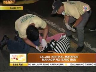 Man critical after being hit by bus on EDSA