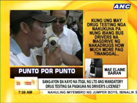 Punto por Punto: Drug testing para sa mga aplikante sa lisensya, kailangan pa ba?