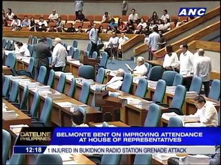 Belmonte bent on improving House attendance
