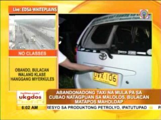 Stolen taxi abandoned in Bulacan