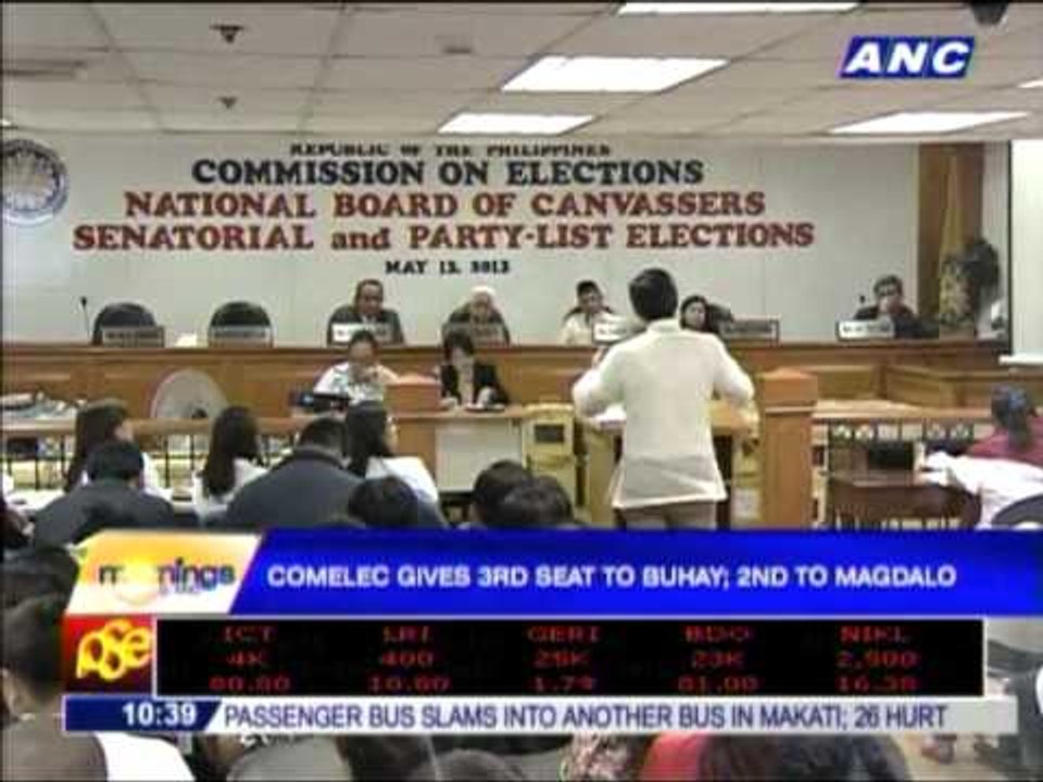 Buhay gets 3rd seat; Magdalo gets 2nd
