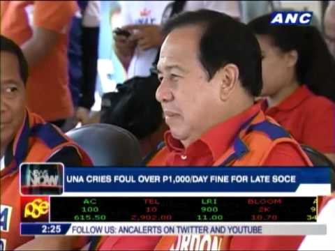 Comelec fines irk UNA