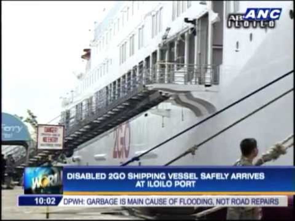 Disabled 2GO ship safely arrives safely