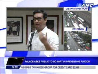 Palace asks public to do part in preventing floods