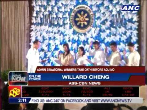 5 Senate winners take oath before PNoy