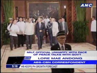 MILF dissatisfied with pace of peace talks