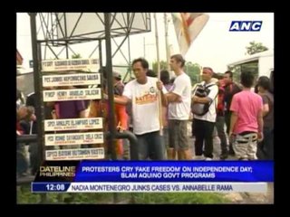 Protesters cry 'fake freedom' on Independence Day