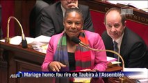 Mariage homo: fou rire de Christiane Taubira à l'Assemblée