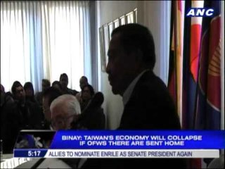 Binay warns Taiwan