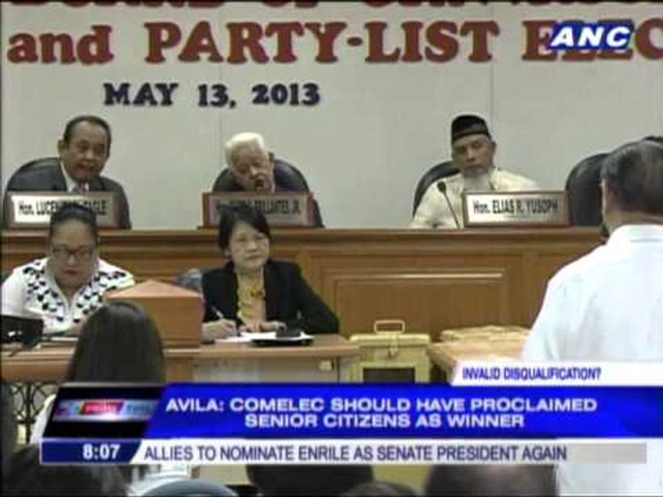 'Comelec should have proclaimed Senior Citizens...