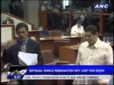 Jinggoy  Enrile resignation not just for show