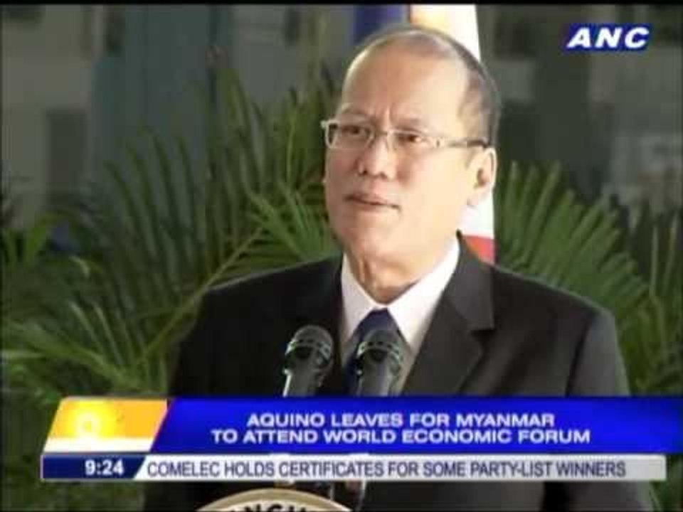 PNoy leaves for Myanmar