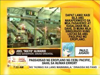 Punto por Punto: Pagsadsad ng eroplano ng Cebu Pacific dahil sa human error?
