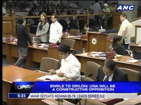 UNA won't block important laws, Drilon says
