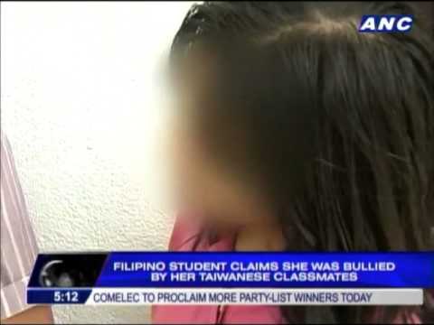 Filipino student bullied by Taiwanese classmate