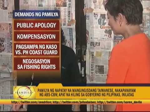 Wife of slain Taiwanese lays out requests