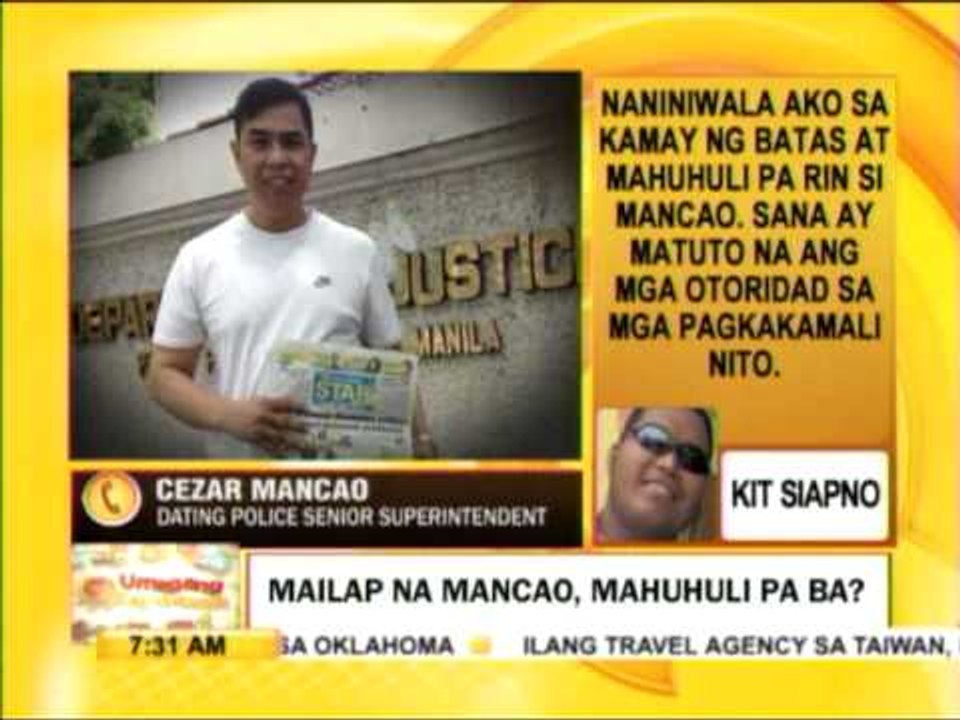 Punto por Punto: Mancao - lulubog, lilitaw?