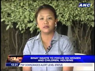 Nancy Binay wants to focus on women, children, housing