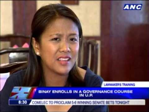 Nancy Binay enrolls in governance course in UP